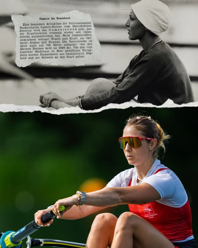 Rowing — now & then 🚣‍♀️

Two moments on the Rotsee. Same sport. A very different era. Nearly 70 years apart.

While digging through our archive, we came across a newspaper clipping from 1955 describing the women’s race at the LUCERNE REGATTA as a “special attraction”. The race distance was only 750 m, while the men raced 2000 m. At the time, reports described women’s rowing as being defined less by power and strength and more by “grace and elegance.”

A lot has changed since then. Lucerne has been part of that journey: 1974 – the first World Rowing Championships including women were held on the Rotsee.

A tribute to the women who rowed before us — and to those shaping the sport today.

#LUCERNEREGATTA #lucerne #RowingHistory #internationalwomensday #lucerne2027