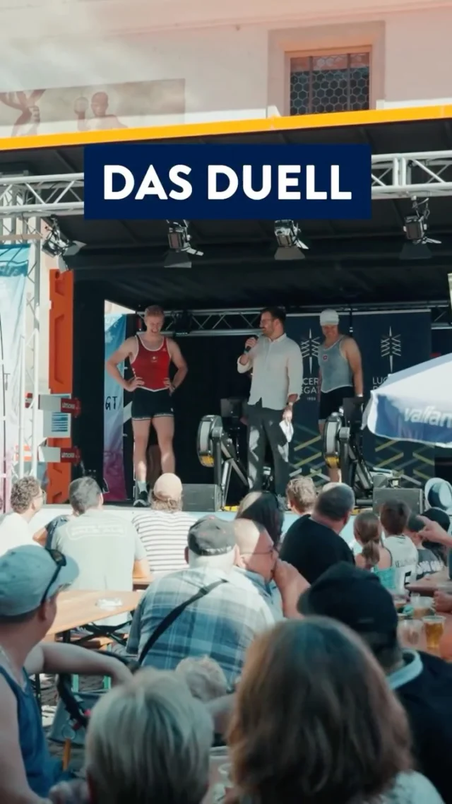 Who’s ready for THE Duel 💪 @andringulichsui vs. @roman_roeoesli 500m on the @concept2.ch.at rowing machine 🚣‍♂️👏 In the heart of the City of Lucerne ♥️ ➡️ Saturday, June 27th, 17:00 on the Kapellplatz at the @stadtfestluzern
